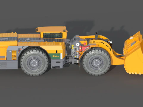 Especifica&ccedil;&atilde;o T&eacute;cnica Scooptram ST14 Modelo 3D