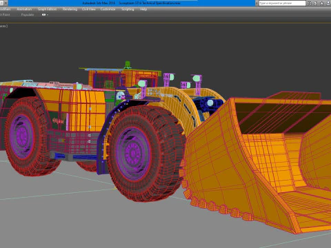 Especifica&ccedil;&atilde;o T&eacute;cnica Scooptram ST14 Modelo 3D