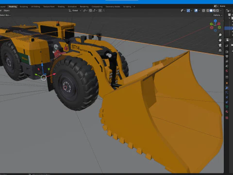 Especifica&ccedil;&atilde;o T&eacute;cnica Scooptram ST14 Modelo 3D