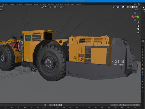 Especifica&ccedil;&atilde;o T&eacute;cnica Scooptram ST14 Modelo 3D