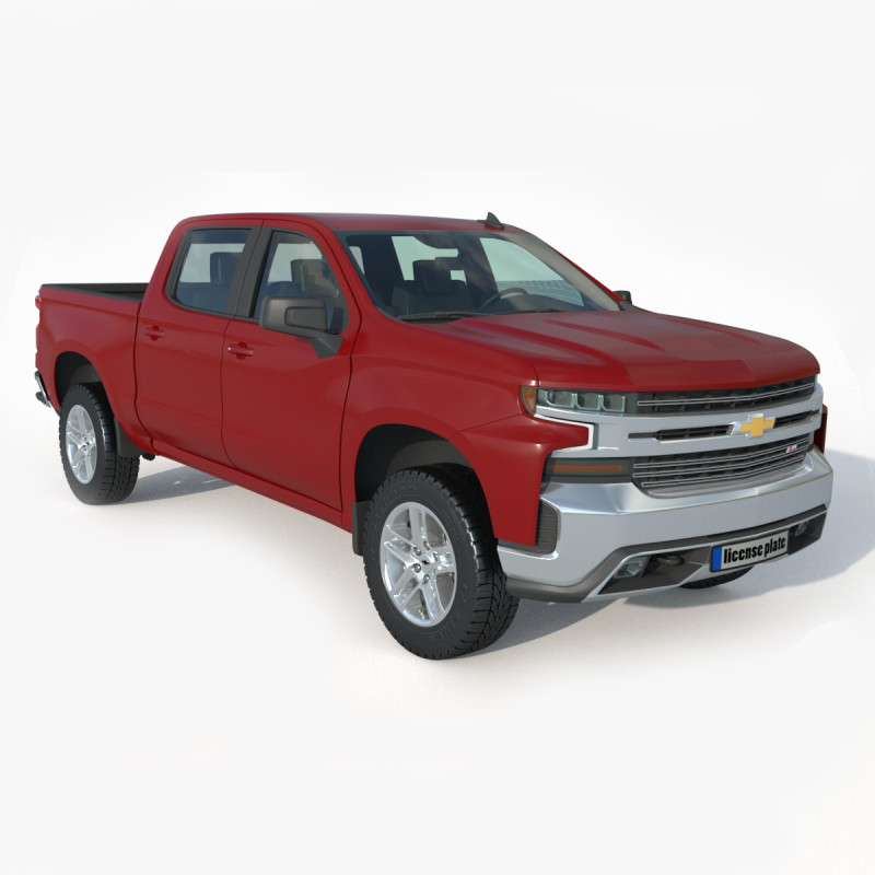 Chevrolet Silverado 3D 模型 .c4d .max .obj .3ds .fbx .stl .blend