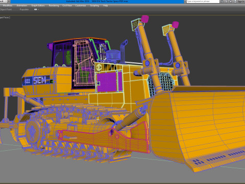 SEM 822 トラック トラクターの仕様 3Dモデル