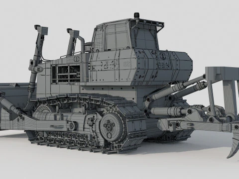 SEM 822 Track Tractor Specs 3D Model