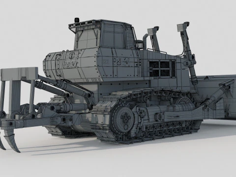 SEM 822 Track Tractor Specs 3D Model