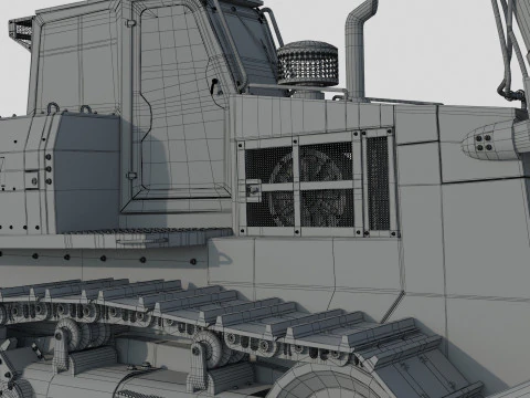 SEM 822 Track Tractor Specs 3D Model