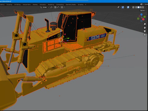 SEM 822 Track Tractor Specs 3D Model