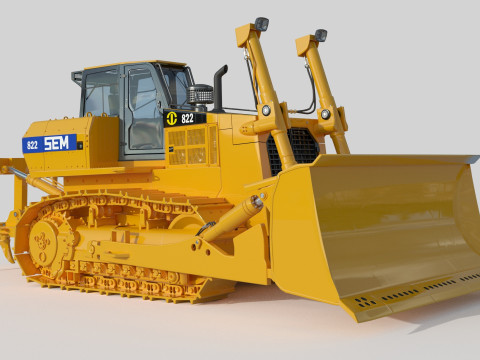 Характеристики гусеничного трактора SEM 822 3D Модель