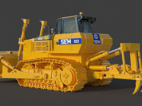 SEM 822 Track Tractor Specs 3D Model