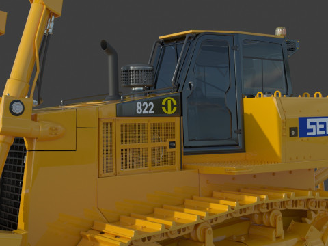 Характеристики гусеничного трактора SEM 822 3D Модель