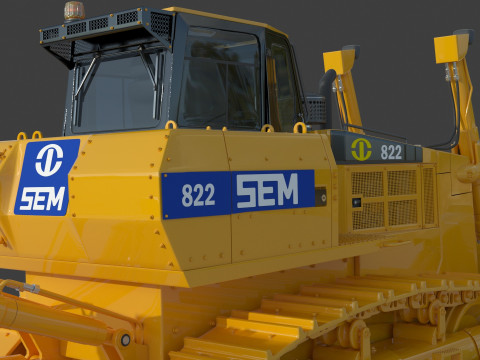 Характеристики гусеничного трактора SEM 822 3D Модель