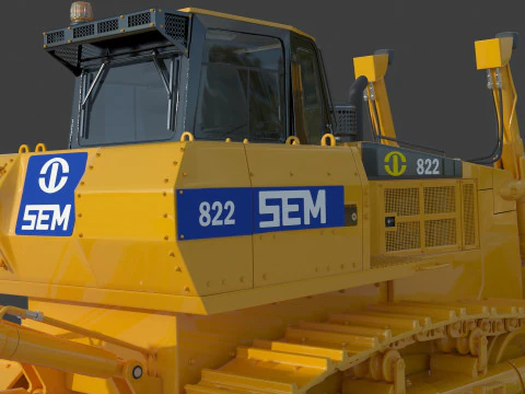 SEM 822 Track Tractor Specs 3D Model