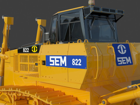 Характеристики гусеничного трактора SEM 822 3D Модель