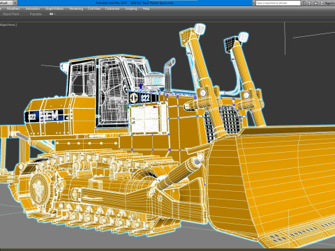 Характеристики гусеничного трактора SEM 822 3D Модель