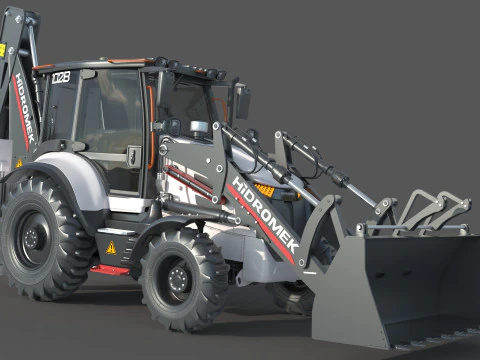Hidromek 102B Backhoe Loader 3D Model