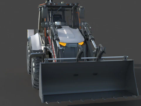 Hidromek 102B Backhoe Loader 3D Model