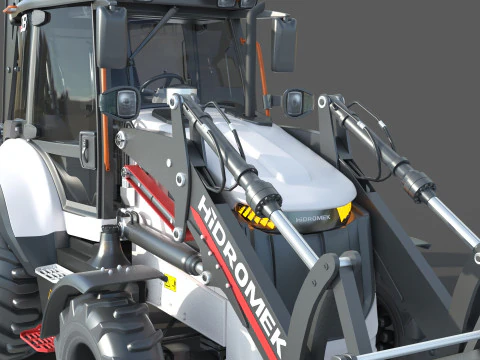 Hidromek 102B Backhoe Loader 3D Model