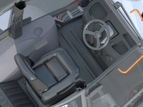 Hidromek 102B Backhoe Loader 3D Model