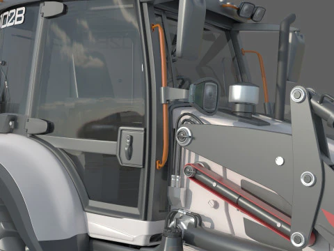 Hidromek 102B Backhoe Loader 3D Model