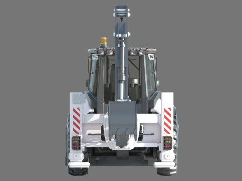 Hidromek 102B Backhoe Loader 3D Model