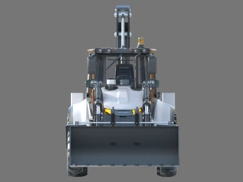 Hidromek 102B Backhoe Loader 3D Model