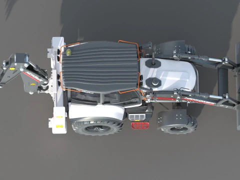 Hidromek 102B Backhoe Loader 3D Model
