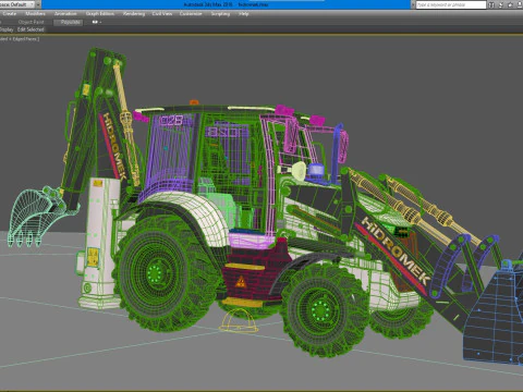 Hidromek 102B Backhoe Loader 3D Model