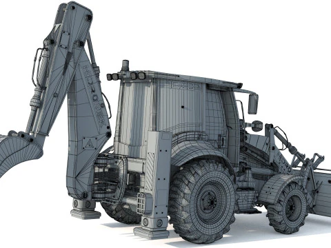 Hidromek 102B Backhoe Loader 3D Model