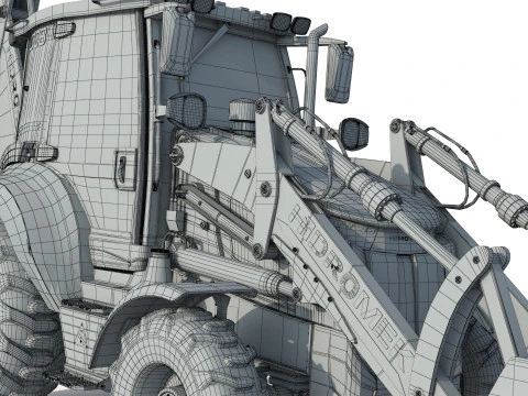 Hidromek 102B Backhoe Loader 3D Model