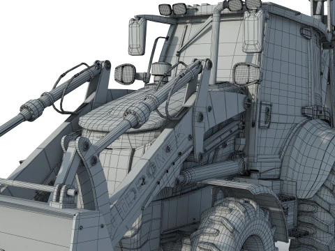 Hidromek 102B Backhoe Loader 3D Model
