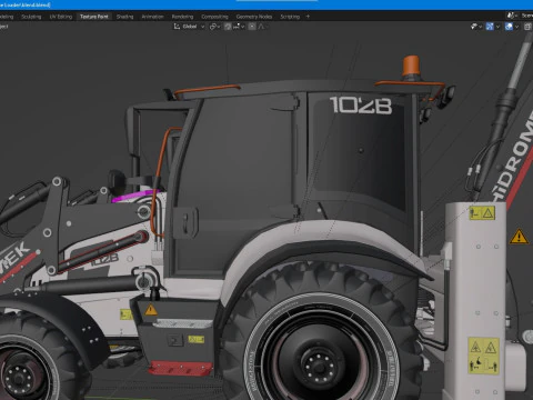 Hidromek 102B Backhoe Loader 3D Model