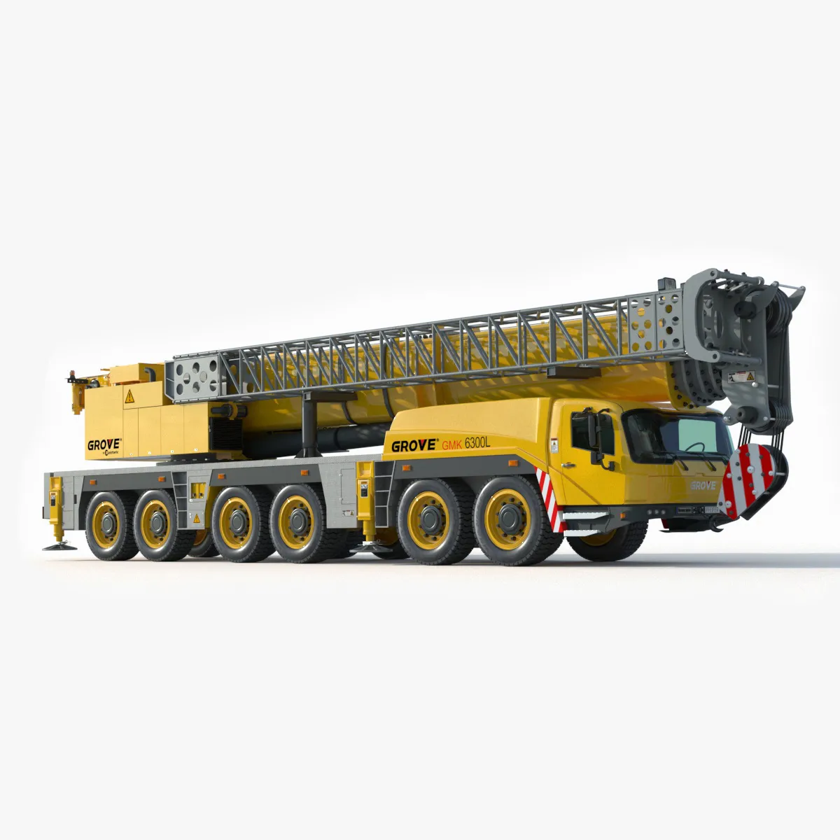 Grove GMK 6300 L 3D Model .c4d .max .obj .3ds .fbx .stl .blend 