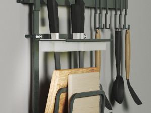 kitchen storage system with decor Modello 3D