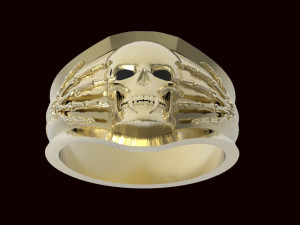 ring skull Model Cetak 3D