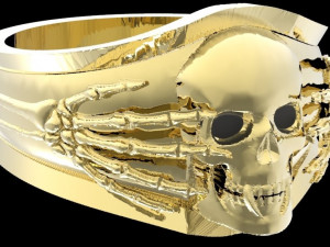 ring skull 3Dプリントモデル