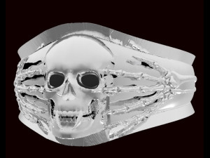 ring skull 3Dプリントモデル