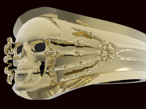 ring skull 3Dプリントモデル