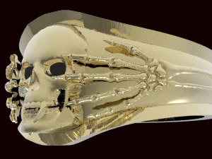 ring skull 3D Print Model