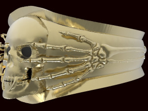 ring skull 3Dプリントモデル