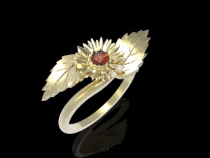 anillo girasol 3D-printmodel
