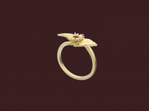anillo girasol Model Cetak 3D
