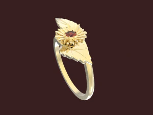 anillo girasol 3D Print Model