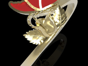 butterfly ring Model Cetak 3D