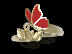butterfly ring 3D प्रिंट मॉडल