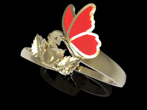 butterfly ring 3D प्रिंट मॉडल