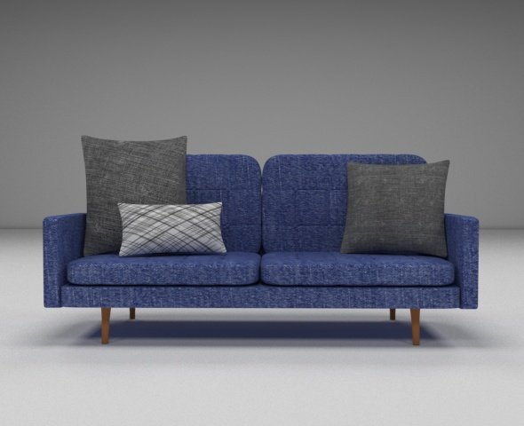 sofa with cushions 3D मॉडल .c4d .max .obj .3ds .fbx .stl .blend 