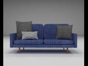 sofa with cushions Modelo 3D