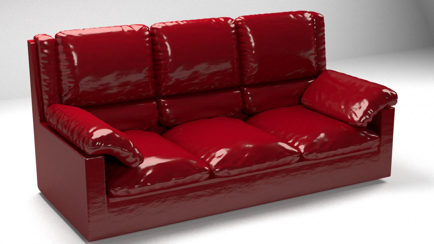 red sofa 3D Model .c4d .max .obj .3ds .fbx .stl .blend