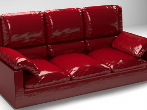 red sofa 3D 모델