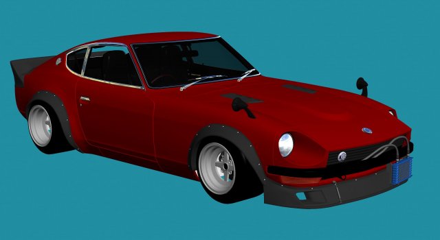 1969 nissan fairlady z 432 ps30 3D Модель .c4d .max .obj .3ds .fbx .stl .blend 