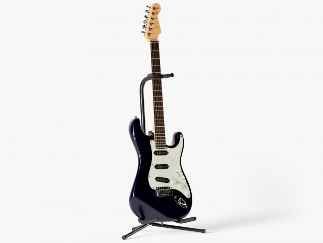 stratocaster guitar 3D 모델 .c4d .max .obj .3ds .fbx .stl .blend 